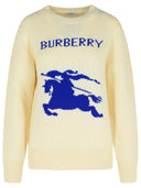 Maglione di miscela di lana crema burberry