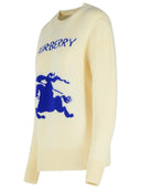 Maglione di miscela di lana crema burberry