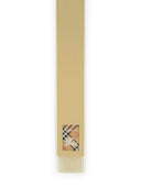Burberry 'Solid Label' Beige Cashmere Scarf