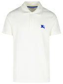 Burberry White Cotton Polo Shirt