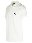 Burberry White Cotton Polo Shirt