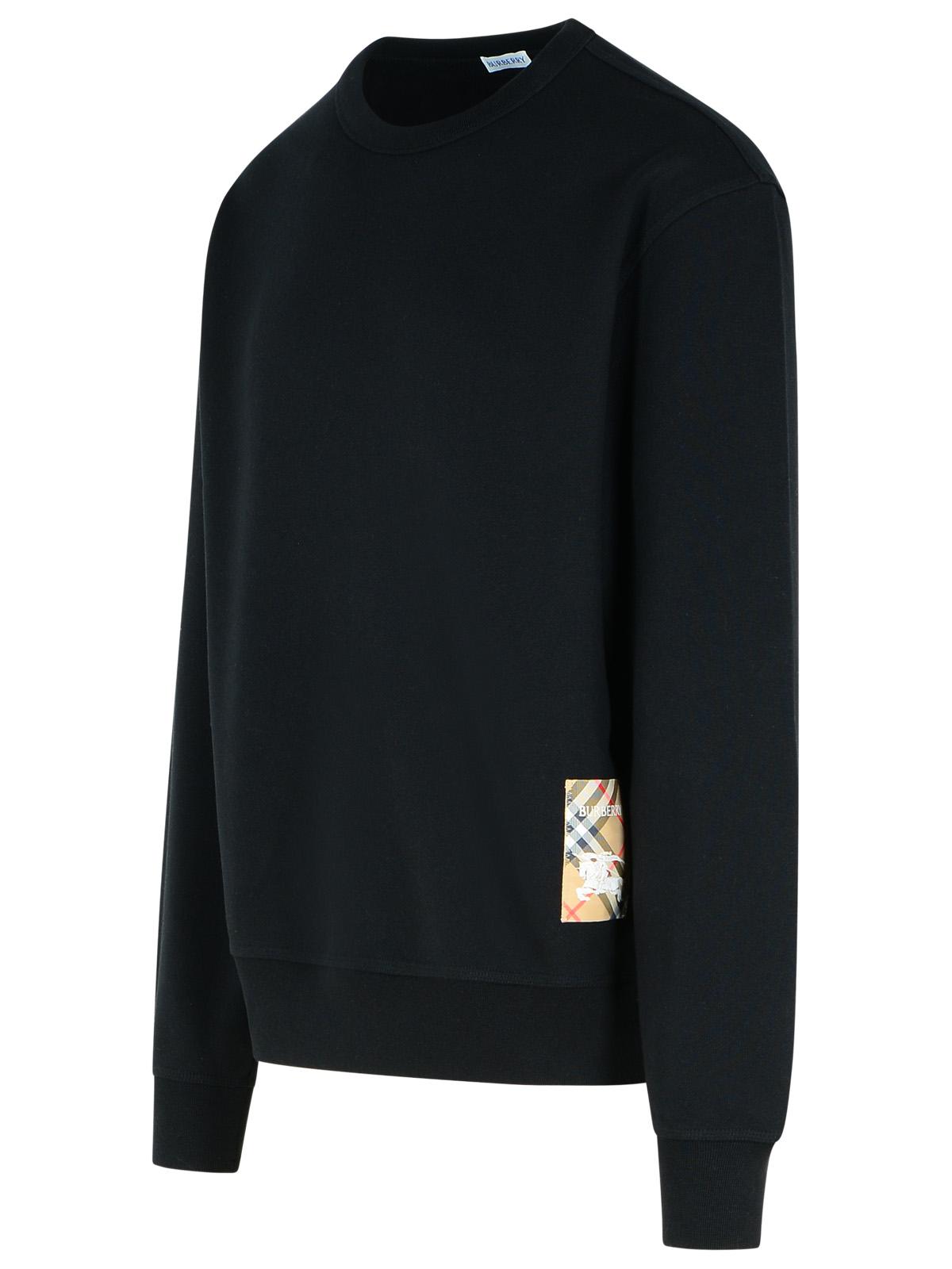 Burberry Black Cotton Sweatshirt