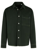 Camisa de algodón verde de Burberry