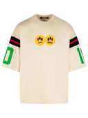 Barrow Elfenbein Baumwoll -T -Shirt