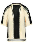 Maglietta di miscela viscosa nera carriola