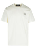 Maglietta in cotone bianco carriola