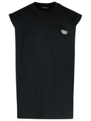 Schubkarrow Black Cotton Tank Top