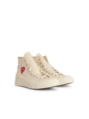 Comme Des Garçons Play X Converse Beige Tela Sneakers