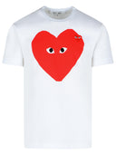 Comme des Garçons suona la maglietta di cotone bianco