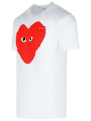 Comme des Garçons suona la maglietta di cotone bianco