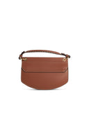 Ganni 'apo g' Brown Lear Bag