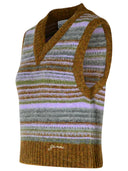 Ganni Green Alpaca Blend Vest
