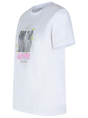Ganni 'Kittens' White Cotton T Shirt