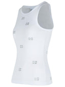 Ganni White Cotton Tank Top