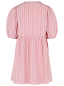 Vestido de algodón rosa de Ganni 'Bow Tie'