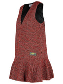 Ganni rød uldblanding kjole