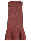 Ganni rød uldblanding kjole