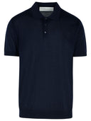 Golden Goose Navy Virgin Wool Polo Shirt