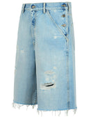 Golden Goose Blue Denim Bermuda Shorts