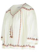 Isabel Marant Etoile 'Felicity' Beige Cotton Blouse