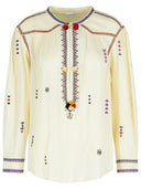 Isabel Marant Etoile Bluse 'Pelson' In White Viscose