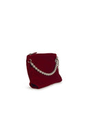 Jimmy Choo Callie' Burgundy Velvet Bag