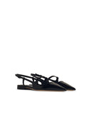Jimmy Choo 'Didi' Black Lear Ballet Flats