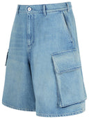 Jw Anderson 'Cargo' Bermuda Shorts In Light Blue Denim