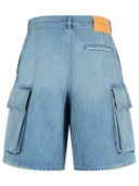 Jw Anderson 'Cargo' Bermuda Shorts In Light Blue Denim