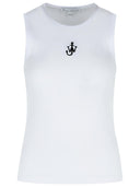 Jw Anderson 'Anchor' White Cotton Tank Top