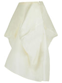 Khaite 'Sawyer' White Silk Skirt