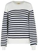 Khaite 'Viola' White Cashmere Blend Sweater