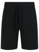 Laneus Black Cotton Bermuda Shorts