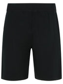 Laneus Black Cotton Bermuda Shorts