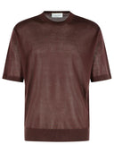 Laneus Brown Lyocell Sweater