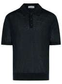Laneus Black Lyocell Polo