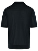 Laneus Black Lyocell Polo
