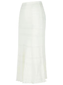 Lanvin White Cotton Skirt