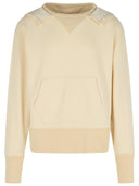 Maison Margiela 'Pilling' cremefarbener Baumwollpullover