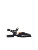 Maison Margiela 'Tabi' Black Lear Sandals