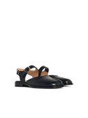 Maison Margiela 'Tabi' Black Lear Sandals