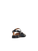 Maison Margiela 'Tabi' Black Lear Sandals