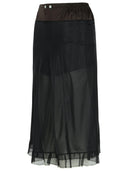 Maison Margiela Black Polyester Skirt