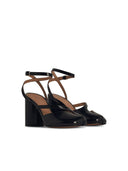 Maison Margiela 'Tabi' Black Lear Sandals