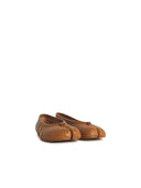 Maison Margiela 'Tabi' Brown Lear Ballet Flats