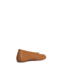 Maison Margiela 'Tabi' Brown Lear Ballet Flats