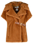 Max Mara 'Lanoso' beige alpaca mélange cape