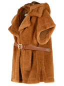 Max Mara 'Lanoso' beige alpaca mélange cape