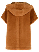 Max Mara 'Lanoso' beige alpaca mélange cape