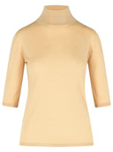 Max Mara 'Cecina' Beige Virgin Wool Turtleneck tröja